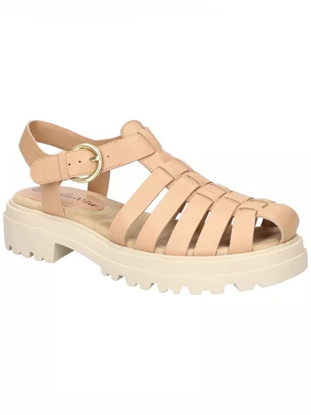🖤🖤 Bella Vita Natural Leather Women's Sinclaire Lug Sole Fisherman Sandals
